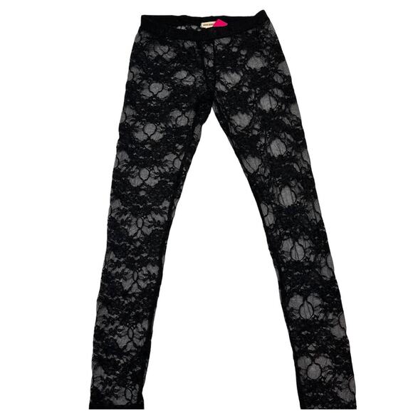 Sheer See Through Laced Black Size Small Leggings Perfect For Fall - Picture 1 of 4